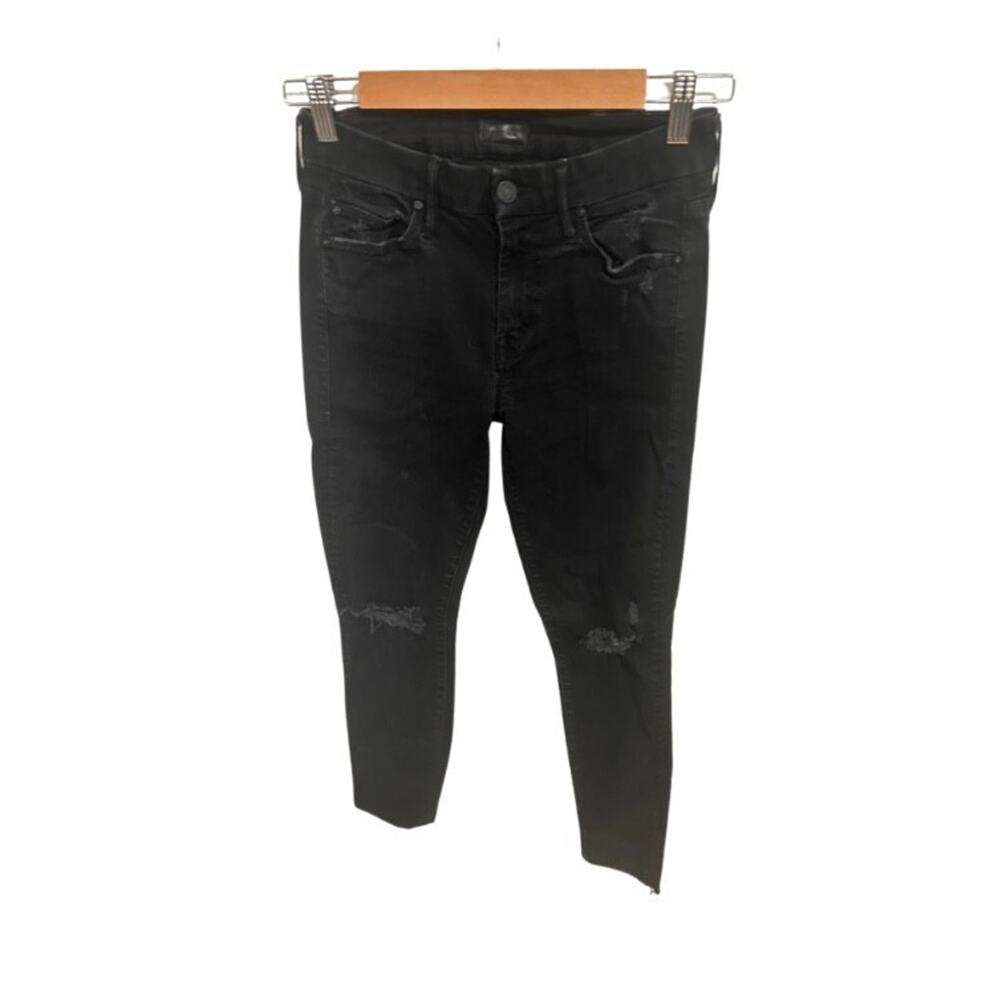 Mother Black Looker Ankle Fray‎ Guilty as Sin Jeans Size 26
